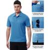 imageTBMPOY Mens Polo Shirts with Pocket Short Sleeve Quick Dry Casual Sports Outdoor Golf ShirtBlue