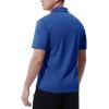 imageTBMPOY Mens Polo Shirts with Pocket Short Sleeve Quick Dry Casual Sports Outdoor Golf ShirtDark Blue
