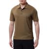 imageTBMPOY Mens Polo Shirts with Pocket Short Sleeve Quick Dry Casual Sports Outdoor Golf ShirtDark Brown