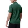 imageTBMPOY Mens Polo Shirts with Pocket Short Sleeve Quick Dry Casual Sports Outdoor Golf ShirtDark Green
