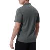 imageTBMPOY Mens Polo Shirts with Pocket Short Sleeve Quick Dry Casual Sports Outdoor Golf ShirtDark Grey