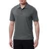 imageTBMPOY Mens Polo Shirts with Pocket Short Sleeve Quick Dry Casual Sports Outdoor Golf ShirtDark Grey