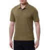 imageTBMPOY Mens Polo Shirts with Pocket Short Sleeve Quick Dry Casual Sports Outdoor Golf ShirtGreenish Brown