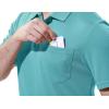 imageTBMPOY Mens Polo Shirts with Pocket Short Sleeve Quick Dry Casual Sports Outdoor Golf ShirtIce Blue