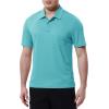 imageTBMPOY Mens Polo Shirts with Pocket Short Sleeve Quick Dry Casual Sports Outdoor Golf ShirtIce Blue