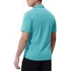 imageTBMPOY Mens Polo Shirts with Pocket Short Sleeve Quick Dry Casual Sports Outdoor Golf ShirtIce Blue