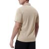 imageTBMPOY Mens Polo Shirts with Pocket Short Sleeve Quick Dry Casual Sports Outdoor Golf ShirtKhaki