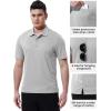 imageTBMPOY Mens Polo Shirts with Pocket Short Sleeve Quick Dry Casual Sports Outdoor Golf ShirtLight Grey