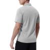 imageTBMPOY Mens Polo Shirts with Pocket Short Sleeve Quick Dry Casual Sports Outdoor Golf ShirtLight Grey