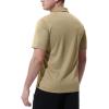 imageTBMPOY Mens Polo Shirts with Pocket Short Sleeve Quick Dry Casual Sports Outdoor Golf ShirtLight Tan