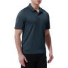 imageTBMPOY Mens Polo Shirts with Pocket Short Sleeve Quick Dry Casual Sports Outdoor Golf ShirtNavy