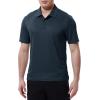 imageTBMPOY Mens Polo Shirts with Pocket Short Sleeve Quick Dry Casual Sports Outdoor Golf ShirtNavy