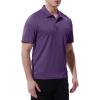 imageTBMPOY Mens Polo Shirts with Pocket Short Sleeve Quick Dry Casual Sports Outdoor Golf ShirtPurple