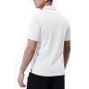 imageTBMPOY Mens Polo Shirts with Pocket Short Sleeve Quick Dry Casual Sports Outdoor Golf ShirtWhite