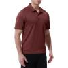 imageTBMPOY Mens Polo Shirts with Pocket Short Sleeve Quick Dry Casual Sports Outdoor Golf ShirtWine Red