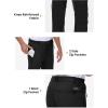 imageTBMPOY Mens Ski Snow Pants Waterproof Fleece Lined Insulated Softshell Snowboard Hiking Outdoor Zippers Bottom Leg1black