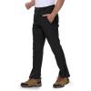 imageTBMPOY Mens Ski Snow Pants Waterproof Fleece Lined Insulated Softshell Snowboard Hiking Outdoor Zippers Bottom Leg1black