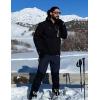 imageTBMPOY Mens Ski Snow Pants Waterproof Fleece Lined Insulated Softshell Snowboard Hiking Outdoor Zippers Bottom Leg1black
