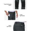 imageTBMPOY Mens Ski Snow Pants Waterproof Fleece Lined Insulated Softshell Snowboard Hiking Outdoor Zippers Bottom Leg2grey