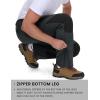 imageTBMPOY Mens Ski Snow Pants Waterproof Fleece Lined Insulated Softshell Snowboard Hiking Outdoor Zippers Bottom Leg2grey