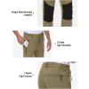 imageTBMPOY Mens Ski Snow Pants Waterproof Fleece Lined Insulated Softshell Snowboard Hiking Outdoor Zippers Bottom Leg3khaki