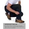 imageTBMPOY Mens Ski Snow Pants Waterproof Fleece Lined Insulated Softshell Snowboard Hiking Outdoor Zippers Bottom Leg4navy