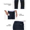 imageTBMPOY Mens Ski Snow Pants Waterproof Fleece Lined Insulated Softshell Snowboard Hiking Outdoor Zippers Bottom Leg4navy