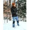 imageTBMPOY Mens Ski Snow Pants Waterproof Fleece Lined Insulated Softshell Snowboard Hiking Outdoor Zippers Bottom Leg5green