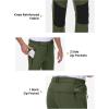 imageTBMPOY Mens Ski Snow Pants Waterproof Fleece Lined Insulated Softshell Snowboard Hiking Outdoor Zippers Bottom Leg5green