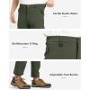 imageTBMPOY Mens Snow Pants Fleece Lined Hiking Winter Waterproof Softshell Ski Outdoor Insulated Climbing Pants Zipper PocketsArmy Green