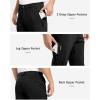 imageTBMPOY Mens Snow Pants Fleece Lined Hiking Winter Waterproof Softshell Ski Outdoor Insulated Climbing Pants Zipper PocketsBlack