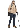 imageTBMPOY Mens Snow Pants Fleece Lined Hiking Winter Waterproof Softshell Ski Outdoor Insulated Climbing Pants Zipper PocketsDark Gray