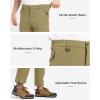 imageTBMPOY Mens Snow Pants Fleece Lined Hiking Winter Waterproof Softshell Ski Outdoor Insulated Climbing Pants Zipper PocketsKhaki