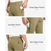 imageTBMPOY Mens Snow Pants Fleece Lined Hiking Winter Waterproof Softshell Ski Outdoor Insulated Climbing Pants Zipper PocketsKhaki