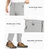 imageTBMPOY Mens Snow Pants Fleece Lined Hiking Winter Waterproof Softshell Ski Outdoor Insulated Climbing Pants Zipper PocketsLight Gray