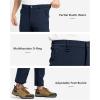 imageTBMPOY Mens Snow Pants Fleece Lined Hiking Winter Waterproof Softshell Ski Outdoor Insulated Climbing Pants Zipper PocketsNavy Blue