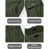 imageTBMPOY Mens Snow Ski Fleece Lined Hiking Pants Waterproof Winter Snowboard Warm Outdoor Insulated Pants WindproofArmy Green