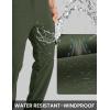 imageTBMPOY Mens Snow Ski Fleece Lined Hiking Pants Waterproof Winter Snowboard Warm Outdoor Insulated Pants WindproofArmy Green