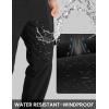 imageTBMPOY Mens Snow Ski Fleece Lined Hiking Pants Waterproof Winter Snowboard Warm Outdoor Insulated Pants WindproofBlack