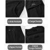 imageTBMPOY Mens Snow Ski Fleece Lined Hiking Pants Waterproof Winter Snowboard Warm Outdoor Insulated Pants WindproofBlack