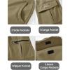 imageTBMPOY Mens Snow Ski Fleece Lined Hiking Pants Waterproof Winter Snowboard Warm Outdoor Insulated Pants WindproofKhaki