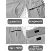imageTBMPOY Mens Snow Ski Fleece Lined Hiking Pants Waterproof Winter Snowboard Warm Outdoor Insulated Pants WindproofLight Grey