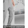 imageTBMPOY Mens Snow Ski Fleece Lined Hiking Pants Waterproof Winter Snowboard Warm Outdoor Insulated Pants WindproofLight Grey