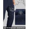 imageTBMPOY Mens Snow Ski Fleece Lined Hiking Pants Waterproof Winter Snowboard Warm Outdoor Insulated Pants WindproofNavy