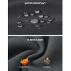 imageTBMPOY Mens Snow Ski Waterproof Softshell Snowboard Pants Outdoor Hiking Fleece Lined Wear Resistant WindproofDark Gray
