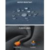 imageTBMPOY Mens Snow Ski Waterproof Softshell Snowboard Pants Outdoor Hiking Fleece Lined Wear Resistant WindproofGrey Blue