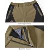 imageTBMPOY Mens Snow Ski Waterproof Softshell Snowboard Pants Outdoor Hiking Fleece Lined Wear Resistant WindproofKhaki