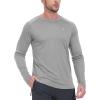imageTBMPOY Mens Sun Protection Hiking Shirts Long Sleeve Water UPF 50 SPF UV Shirts Lightweight Fishing Hiking Swimming10light Grey