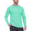 imageTBMPOY Mens Sun Protection Hiking Shirts Long Sleeve Water UPF 50 SPF UV Shirts Lightweight Fishing Hiking Swimming12mint Green