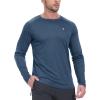 imageTBMPOY Mens Sun Protection Hiking Shirts Long Sleeve Water UPF 50 SPF UV Shirts Lightweight Fishing Hiking Swimming14blue Grey